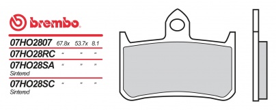 Brzdové destičky Brembo MOTO